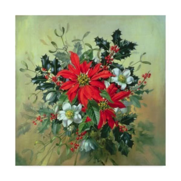 Albert Williams 'A Christmas Arrangement' Canvas Art, 14x14, Trademark Fine Art, Mfr#: BL01772-C1414GG